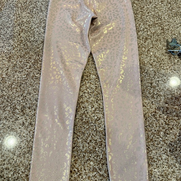 ZYIA Shimmering Pink Leopard Leggings size 2 - Picture 2 of 5